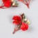 Flowers for decorating "echinops with berries" red 8 cm