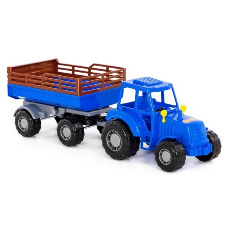 Tractor with trailer No. 2, blue color (in a net)-4
