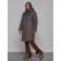 Coat insulated winter female, size 46, dark gray color