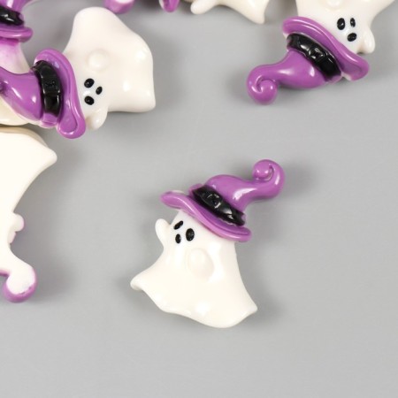 Decor for creativity plastic "Ghost in the hat" 3x2.1x0.6 cm