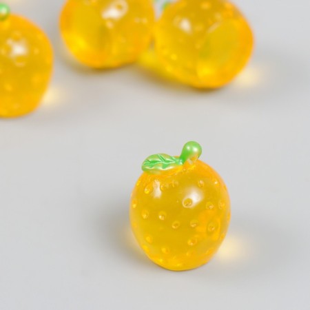 Decor for the work of acrylic "Fruit" set 6 pcs yellow 1.5x1.5x1.6 cm-1