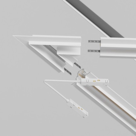 Angle-connector 45 ° Gravity built-in, white-2