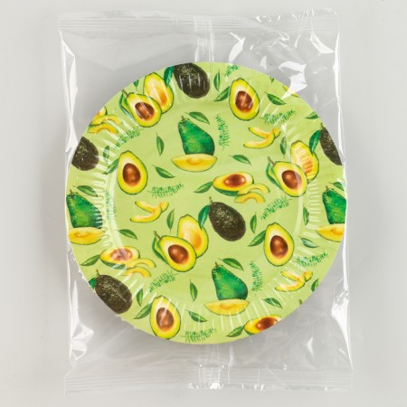 Disposable paper plate "Avocado", 18 cm-2