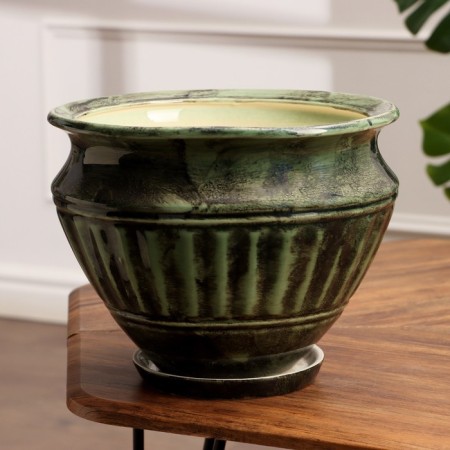 Set of pots 2 pcs. "Wave" green 7.6 l/2.2 l-1