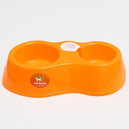 Double round bowl, 27 x 16 x 6.5 cm, orange-1