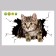 Stick 3D interior cat 30*20cm