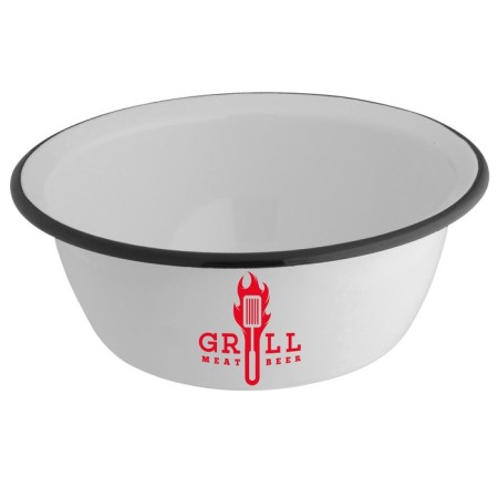 Миска эмалированная с рисунком Axentia BBQ, d=20 см, 1.5 л-3