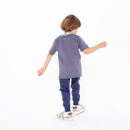 Pants for a boy, blue color, height 98-104 cm-3