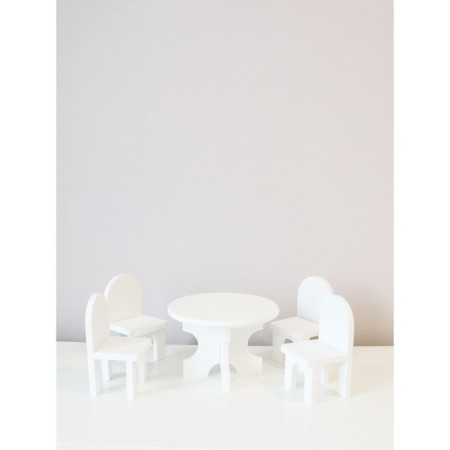 Doll furniture: table and 4 chairs