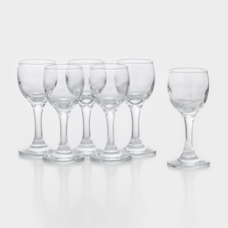 A set of glass glasses for Bistro liquor, 60 ml, 6 pcs