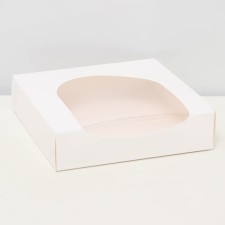 Self -assembly box, 20 x 20 x 5 cm, white