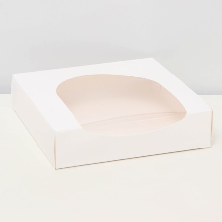 Self -assembly box, 20 x 20 x 5 cm, white