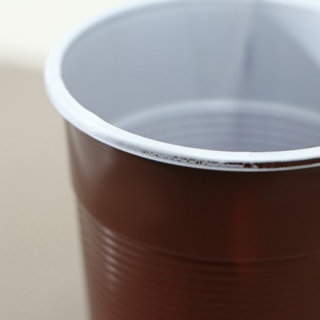 A glass of plastic disposable “pugs”, 200 ml, brown color, 80 pcs/un-3