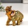 Polystone souvenir "Elephant in the rich Golden Popone" MIX 10x9x5 cm