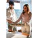 Serving trace GUZZINI TIFFANY, size 45x31 cm, gray-beige color