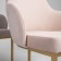 Monro chair, 62 × 60 × 98 cm, cream color, gold frame