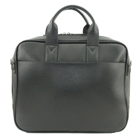 Male bag, genuine leather, black 38x9x44 cm-1