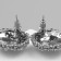 Earrings with pearls "atmosphere" beads, white color in silver