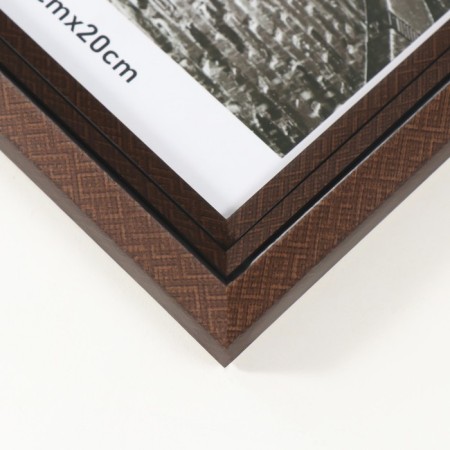 Photo frame plastic 15x20 cm "Staircase with rhombuses" Chocolate 2x18x23 cm-2