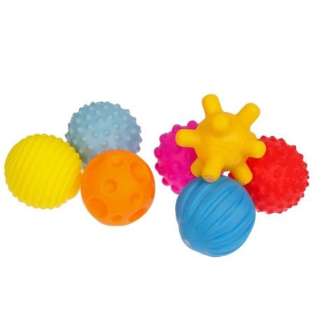 Gift set of developing balls for the New Year "Christmas ball", with a squeak, 7 pcs.-8