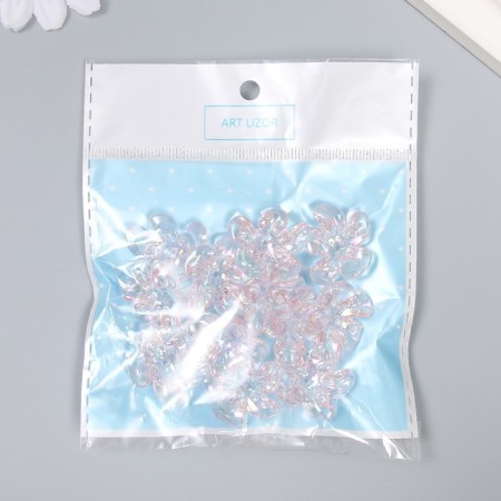 Busina Plastic for creativity "Flower. Stone ice" transparent pink 0.6x2.1x2.5 cm-3
