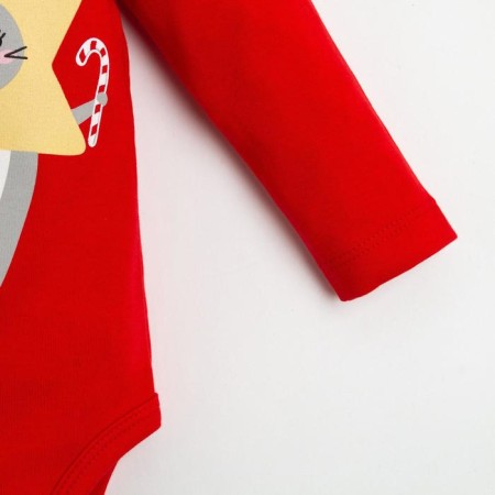 Body with DL. Sleeve Kroshka I "Winter Party", height 86-92 cm, red-4