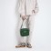 Bag Cross-Bodi with a zipper, green color