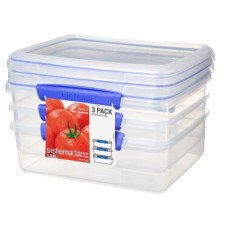 A set of double sistema containers, 2 l x 3 pcs.