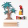 Souvenir tree "Parrot Ara and Palma" 17x4x12 cm