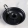 Metal candlestick "Plant", one candle, 14.2 x 6.5 cm, black