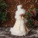 Snow Maiden "in a fluffy fur coat, with a flashlight" moves, with a backlight, 30x18 cm, milk