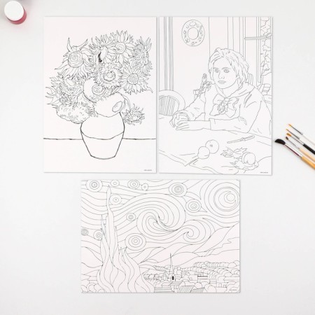 Coloring watercolor "masterpieces", a4-3