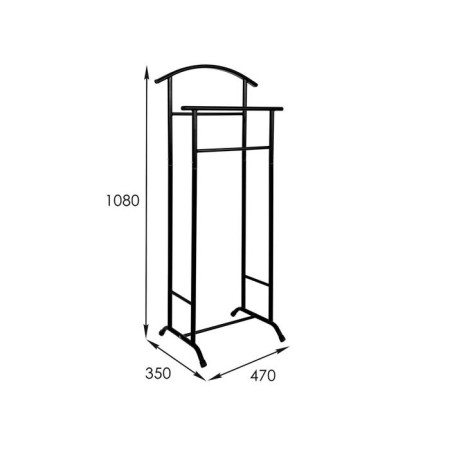 Costume hanger "Style", 47 × 34.8 × 108 cm, black color-4