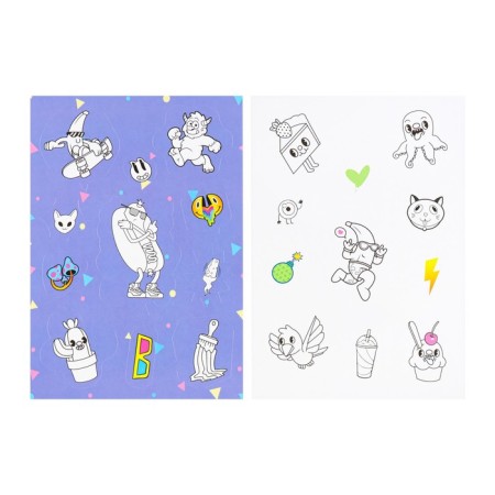 A set of stickers-painters "jokes" mermaid, 3 sheets, a5-1