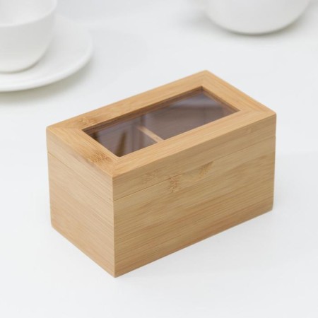 Tea house, 2 sections, 14 × 18 × 8 cm, bamboo-1