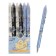 Gel pen with erased ink, blue rod, mix
