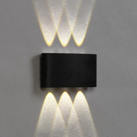 Facade lamp "Semosfer", FSD-069, 6 W, 4000K, 3 rays, IP65, 220 V, plastic, black 100842-3