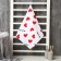 Facial towel "Hearts" 45x90 cm, 100% HL, waffle leaf