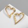 Earrings Metal "Heart" stencil, contour, color gold