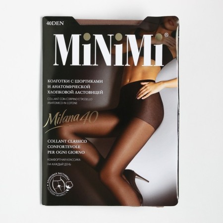 Women's tights minimi milana 40 den, tan color (Daino), size 2