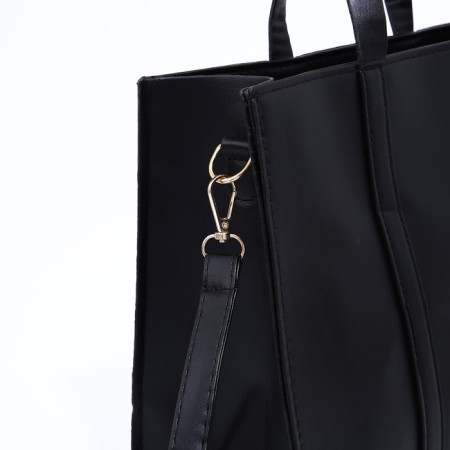 Bag Female Tout with zipper, black color-4