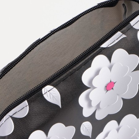 Cosmetic bag with lightning, black color-2