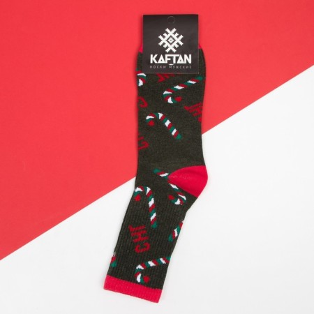 New Year's socks KAFTAN "New Year" size 41-44 (27-29 cm), green color-2