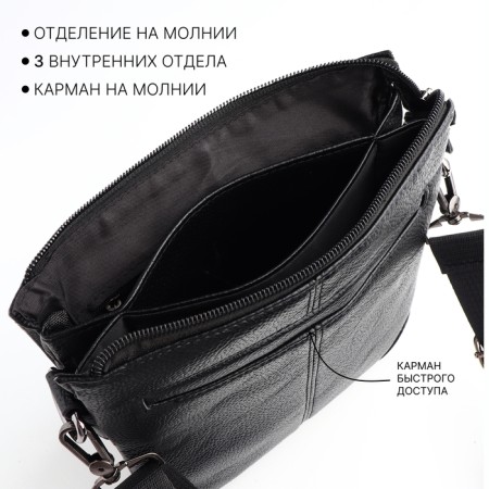 Male bag, black color-5