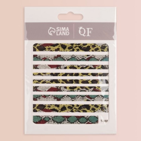 Nail stickers "Snake", multi -colored-2