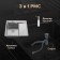 Kitchen sink "RMS" MRK-5851L, mortise, left, thickness 3.0 and 1 mm, dispenser, gray