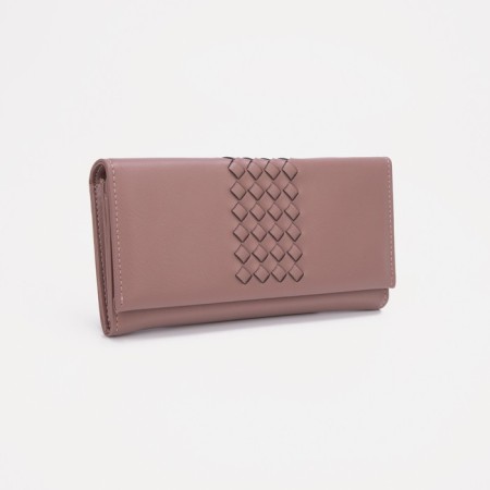 Women's wallet on magnets, pink color