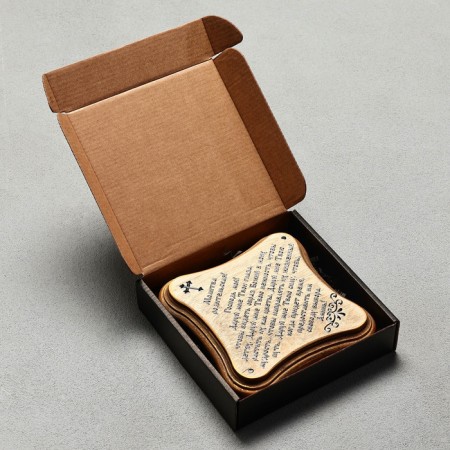 Tablet "Parenting Prayer", Palisander color, 17.5x17.5x2 cm, birch-4