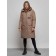 Coat insulated winter female, size 48, brown color