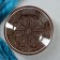 The plate of the Rishtan ceramics "Patterns", brown, deep, 20 cm